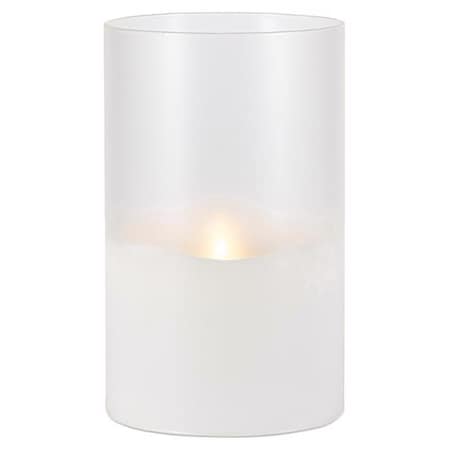 L & L Everlasting Glow White No Scent Scent Flameless Hand Poured Candle 45605